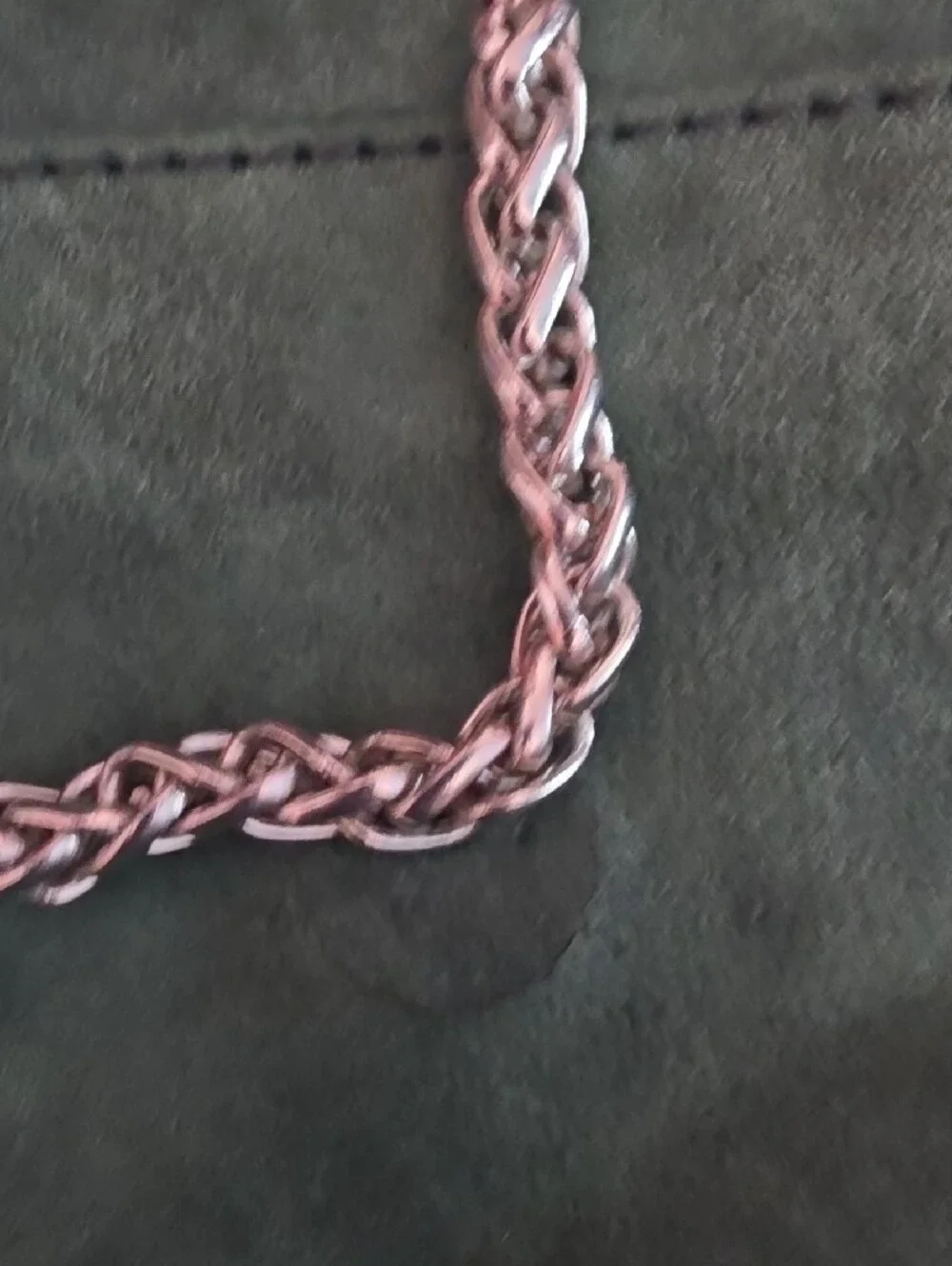 Free People Green Suede Envelope with Chain